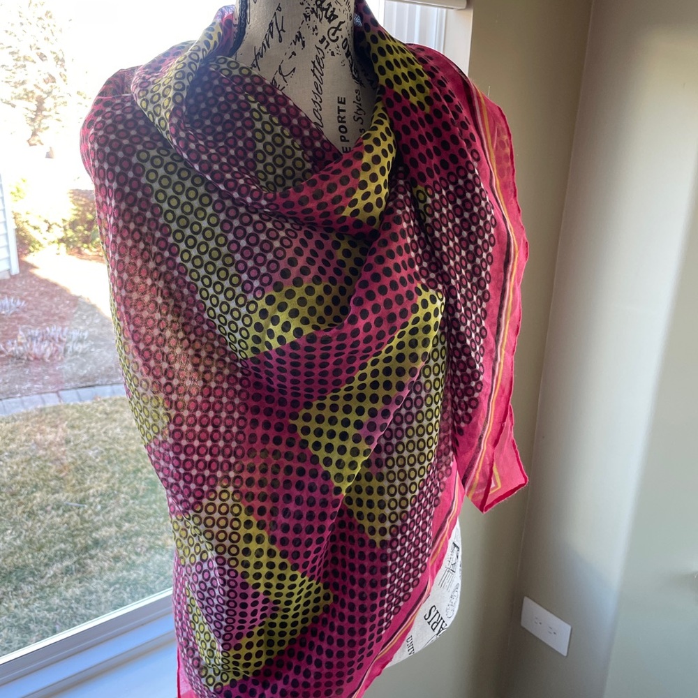 Huge 52” Square Op Art Scarf